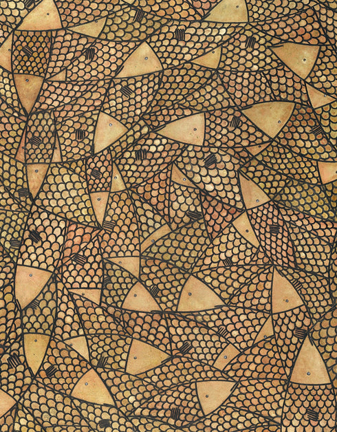 Copper Sardines | Framed Giclee Print on Canvas